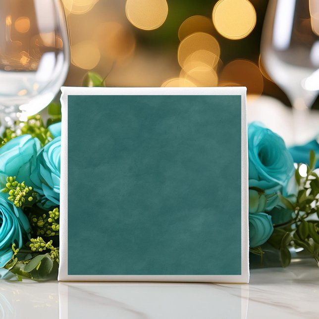 Guardanapo De Papel Cor de Altura Escura Simples - Cria Editável (Elegant dark teal watercolor wedding napkins with a minimalist design.)