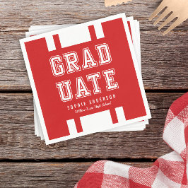 Guardanapo De Papel Cor de Fundo Editável Graduado Varsity