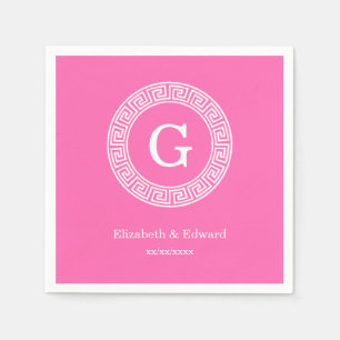 Guardanapo De Papel Cor-de-rosa-quente 2 Whats - Quadro-chave grego -