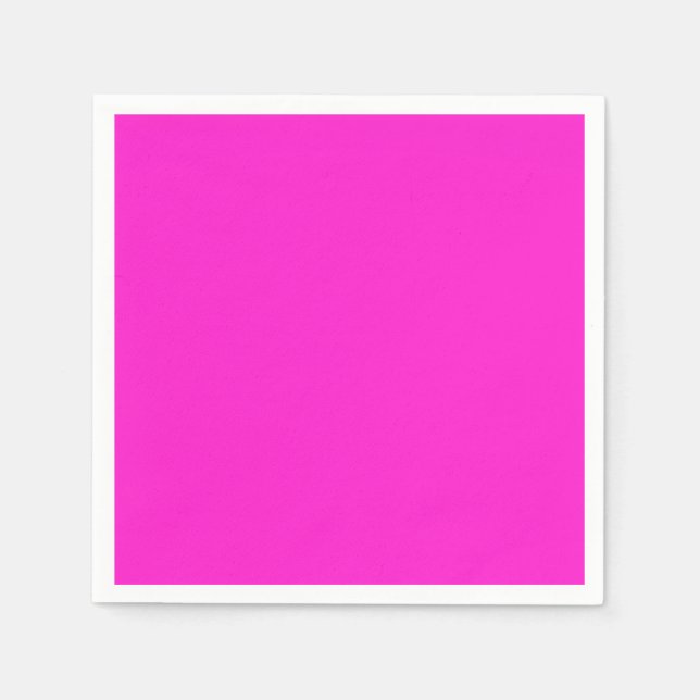 Guardanapo De Papel Cor Magenta Quente Sólida (Frente)