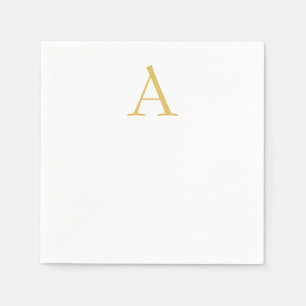 Guardanapo De Papel Cor Monograma Dourado Personalizado Profissional