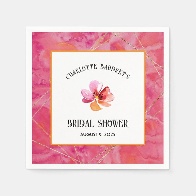 Guardanapo De Papel Cor quente moderna (Frente)