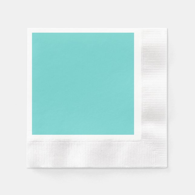 Guardanapo De Papel Cor sólida da turquesa (Frente)