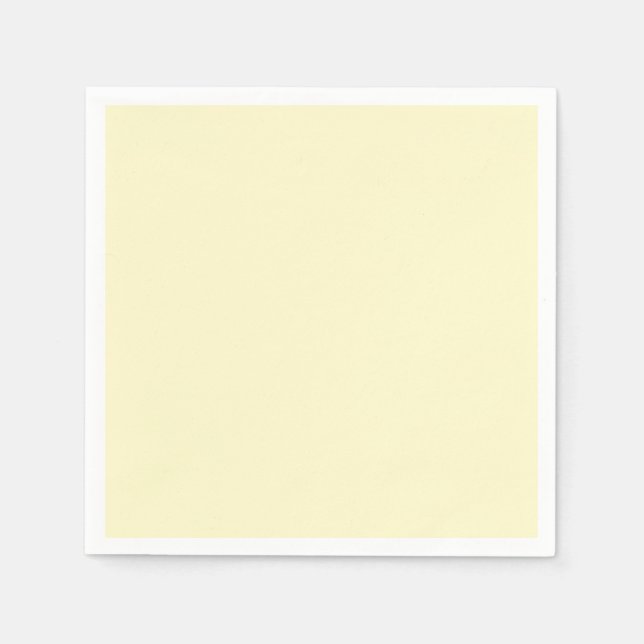 Guardanapo De Papel Cor Sólida Lemon Chiffon (Frente)