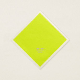 Guardanapo De Papel cor sólida neon amarela - adicionar logotipo