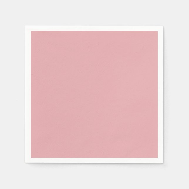 Guardanapo De Papel Cor Sólida Rosa-Rosa Rosa | Clássico | Elegante (Frente)