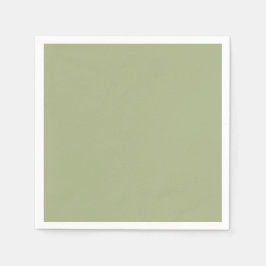 Guardanapo De Papel Cor Sólida Verde do Sage Dusty