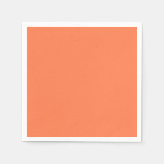 Guardanapo De Papel Cor Sólido Coral (Frente)