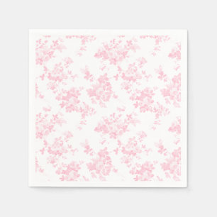 Guardanapo De Papel Cora floral elegante dos rosas cor-de-rosa do