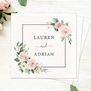 Guardanapo De Papel Cora o casamento cor-de-rosa da flor
