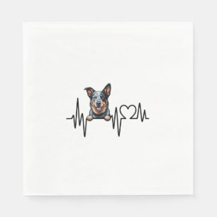 Guardanapo De Papel Coração Batimento Cadência Ecg Pata Cão Boi Austra