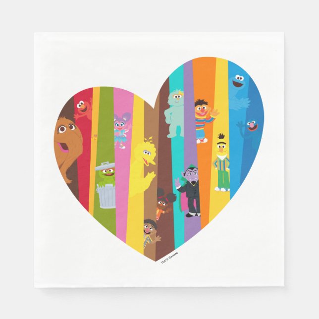 Guardanapo De Papel Coração Conjuntos (Frente)