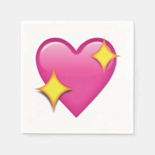 Guardanapo De Papel Coração cor-de-rosa Sparkling - Emoji