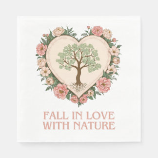 Guardanapo De Papel Coração do Amor da Natureza