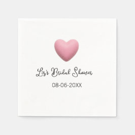 Guardanapo De Papel Coração rosa pastel retro chá de noiva data boho t