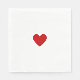 Guardanapo De Papel Coração Simples Moderno Vermelho
