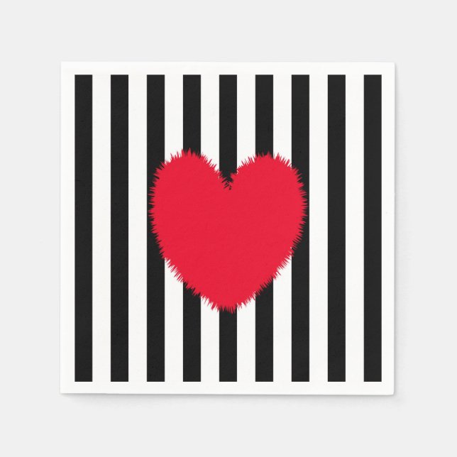 Guardanapo De Papel Coração vermelho (Frente)