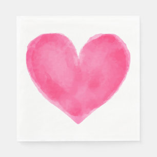 Guardanapo De Papel Coração Vermelho Cor Vermelha Rosa - Amor Festa 