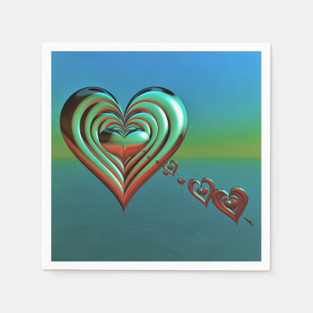 Guardanapo De Papel Corações Alto do Céu (Frente)