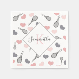 Guardanapo De Papel Corações cor-de-rosa e estereótipos de Tênis