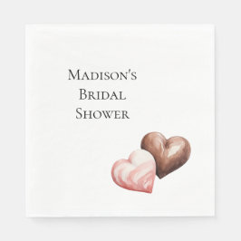 Guardanapo De Papel Corações de Morango com Chocolate Romântico Chá de