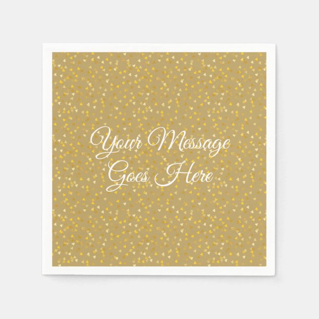 Guardanapo De Papel Corações de Ouro (Frente)