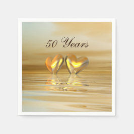 Guardanapo De Papel Corações do ouro