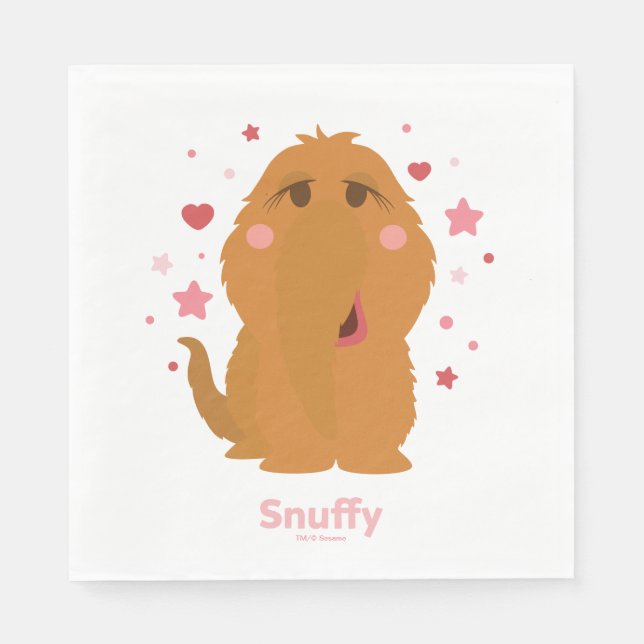 Guardanapo De Papel Corações e Estrelas Snuffy Gráfico (Frente)