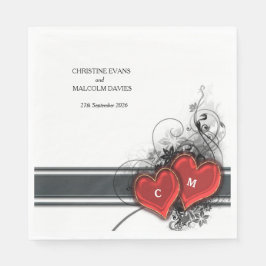 Guardanapo De Papel Corações e Rolos