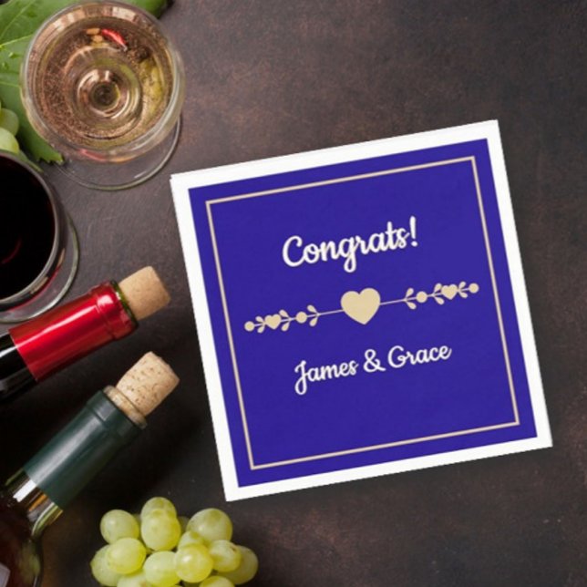 Guardanapo De Papel Corações! Festa de noivado personalizada (Criador carregado)