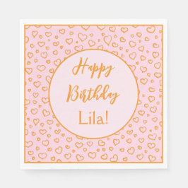 Guardanapo De Papel Corações - Papel Personalizado Napkins