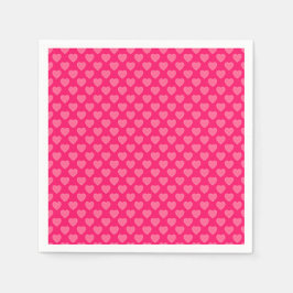 Guardanapo De Papel Corações Rosa