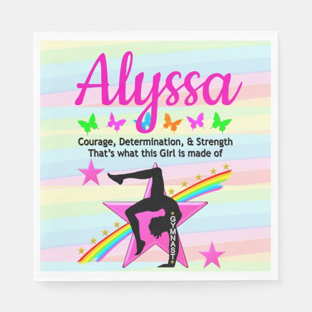 GUARDANAPO DE PAPEL CORAGEM E FORÇA DE GIMNAST (Frente)