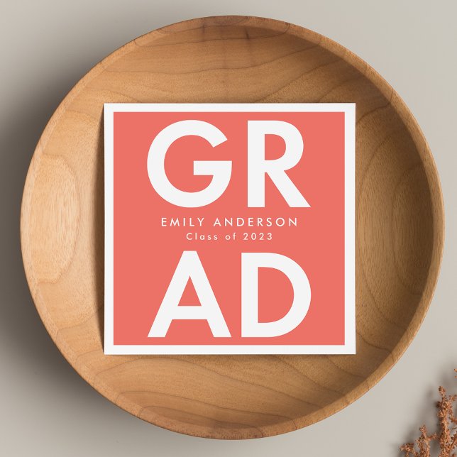 Guardanapo De Papel Coral | Graduação por Formando a negrito (Criador carregado)