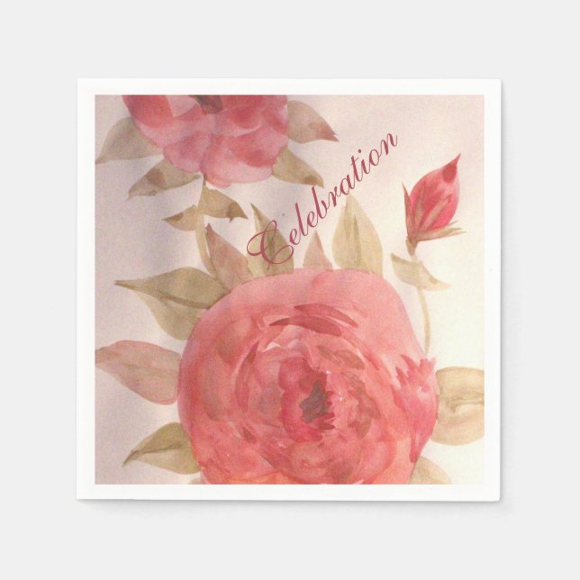 Guardanapo De Papel Coral Rosa Napkins (Frente)