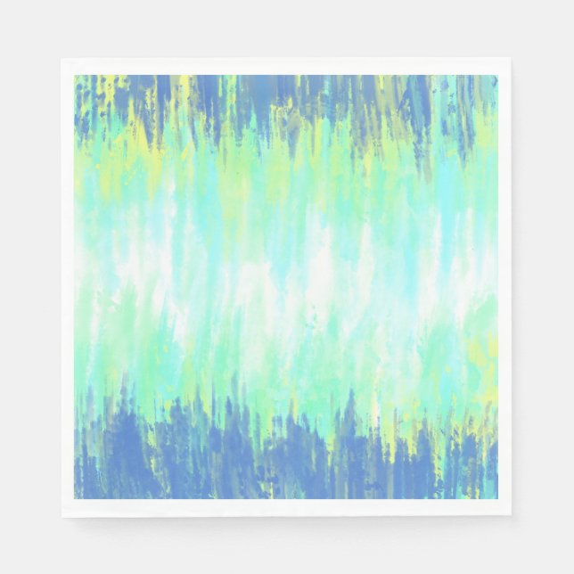 Guardanapo De Papel Corante Branco Verde Azul (Frente)