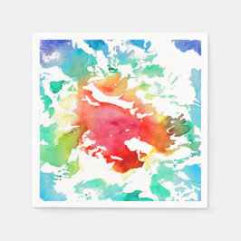 Guardanapo De Papel Corante colorido do arco-íris Tie