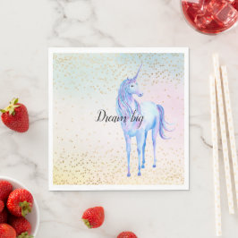 Guardanapo De Papel Corante Dourado Confetti Amarelo Amarelo Unicorn A