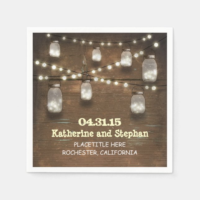 Guardanapo De Papel corda russa acende jars napkins (Frente)