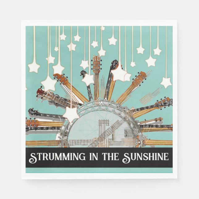 GUARDANAPO DE PAPEL CORDAS DE GUITAR NO SOL (Frente)