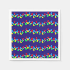 Guardanapo De Papel Cordas de Natal Festivas Luzes Azuis