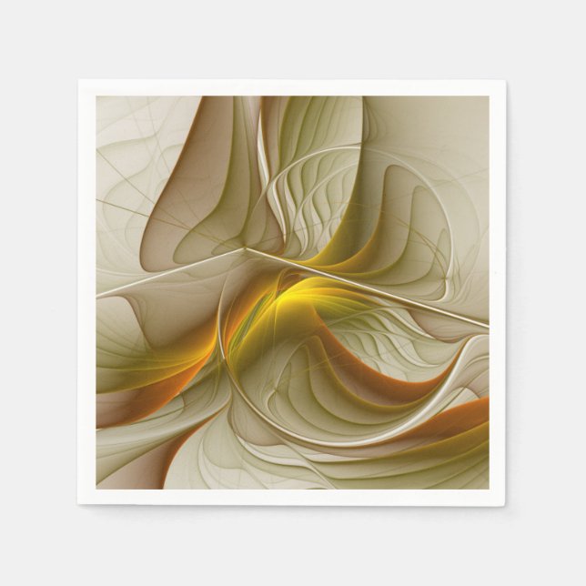 Guardanapo De Papel Cores de Metais Preciosos, Arte Abstrata Fractal (Frente)