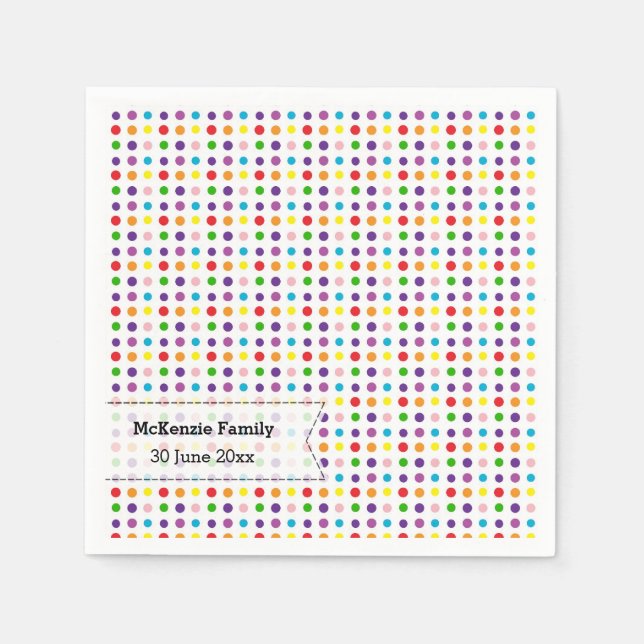 Guardanapo De Papel Cores do arco-íris (Frente)