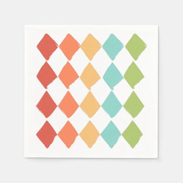 Guardanapo De Papel Cores vibrantes de verão (Frente)