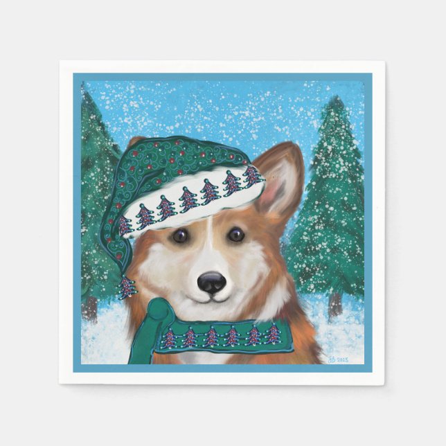 Guardanapo De Papel Corgi (Frente)