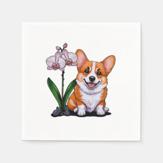 Guardanapo De Papel Corgi Bonito com Pomada