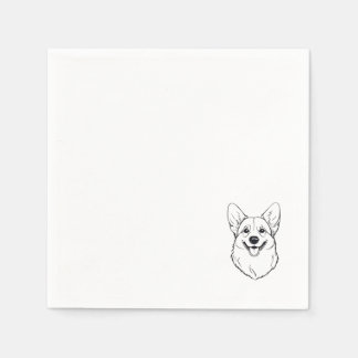 Guardanapo De Papel Corgi Cocktail Napkin