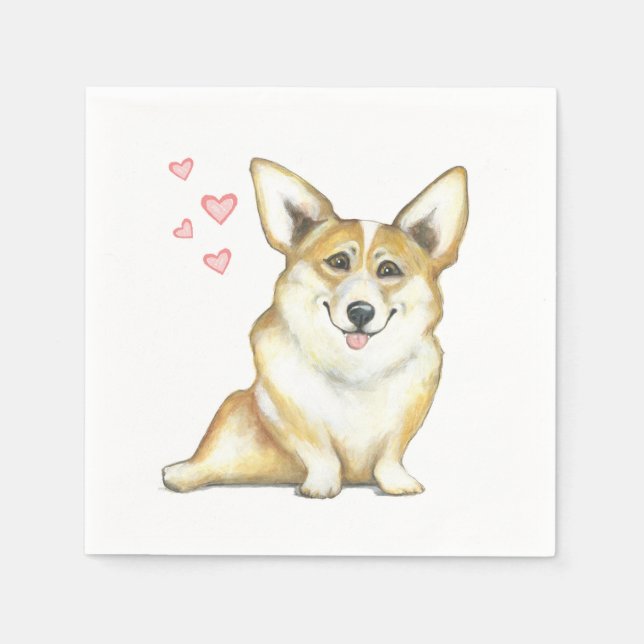 Guardanapo De Papel Corgi Napkin (Frente)