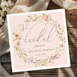 Guardanapo De Papel Coroa boho elegante, letra à mão, Chuveiro de Noiv