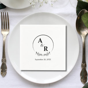 Guardanapo De Papel Coroa de Flor de Louro Elegante para Casamento com